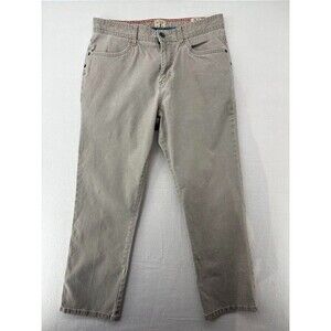 RedHead Brand Men's Size 34X30 Khaki Tan Canvas Denim Jeans Straight Leg Stretch